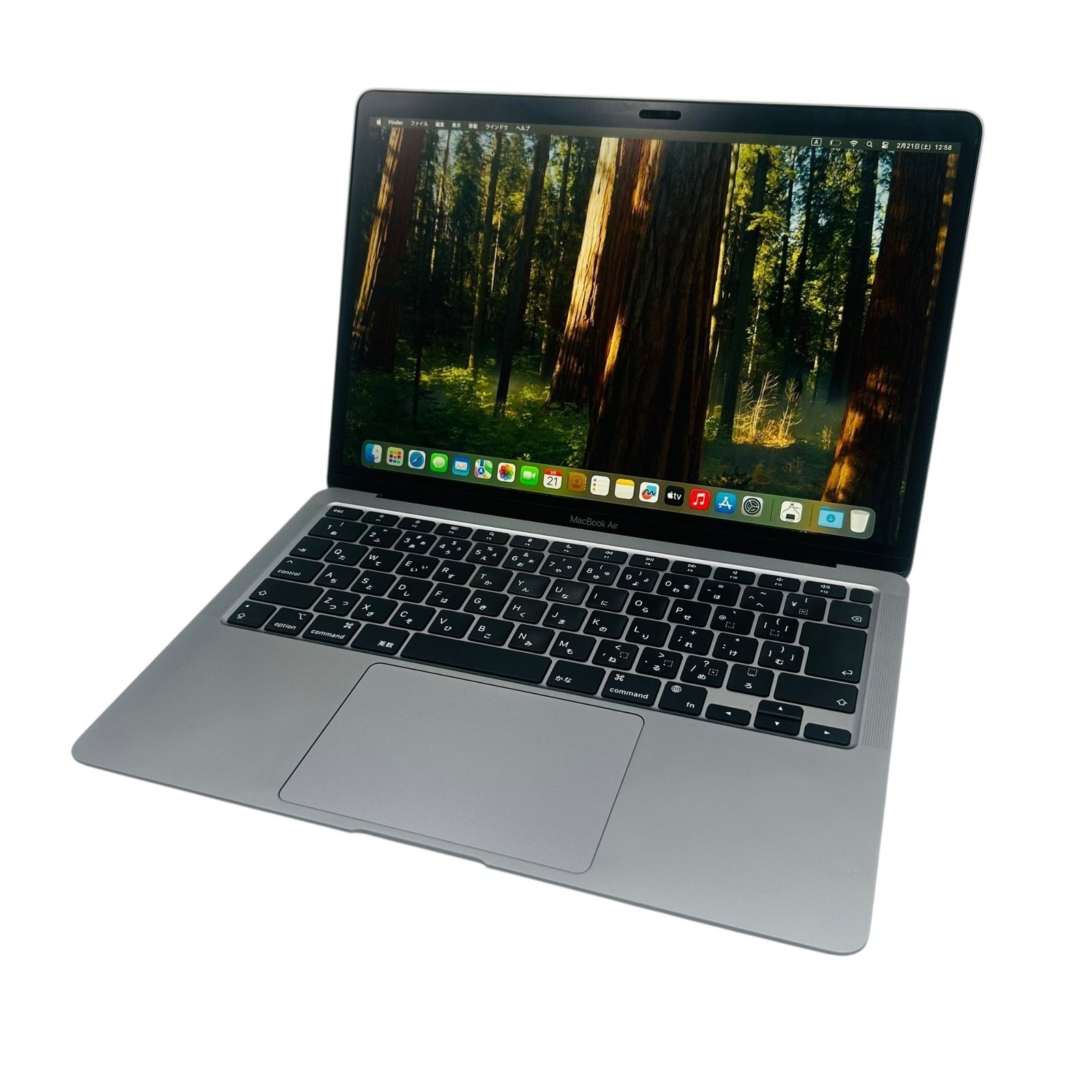 MacBook Air M1 2020 8GB 256GB 13インチ A2337 シルバー バッテリー最大容量86％ 充放電67回 ステッカー痕あり2333052，2333052