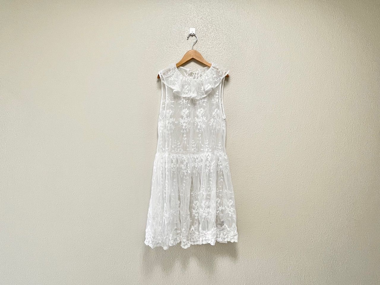 bulle de savon ビュルデサボン tulle 刺繍 tunic ブラウス タグ付き未 