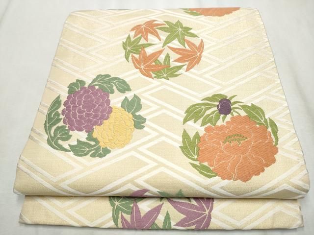 平和屋着物○俵屋 人間国宝 喜多川平朗 有職織物 九寸開き名古屋帯