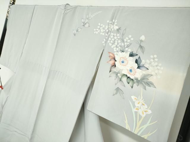 平和屋着物●訪問着　手描き　草花文　正絹　逸品　DABC2551ud 平和屋着物○訪問着 手描き 草花文 正絹 逸品 DABC2551ud - メルカリ