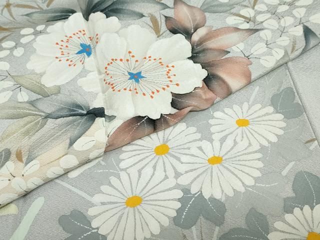 平和屋着物●訪問着　手描き　草花文　正絹　逸品　DABC2551ud 平和屋着物○訪問着 手描き 草花文 正絹 逸品 DABC2551ud - メルカリ