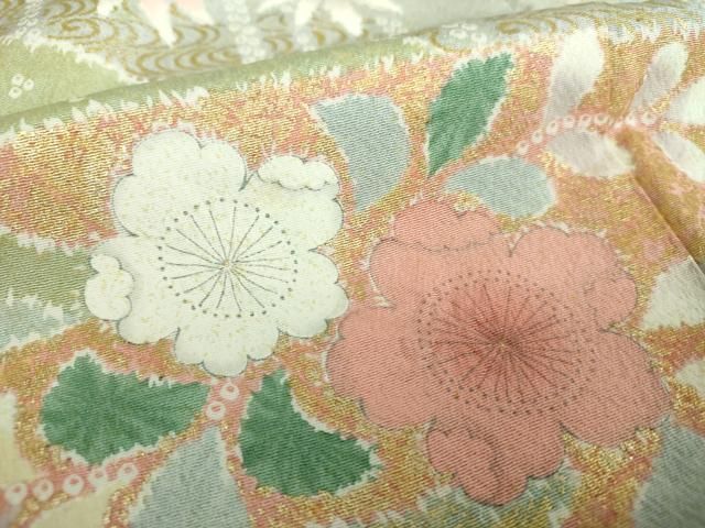 平和屋着物○訪問着 絞り 辻が花 暈し染め 金彩 正絹 逸品 DABD1428ps