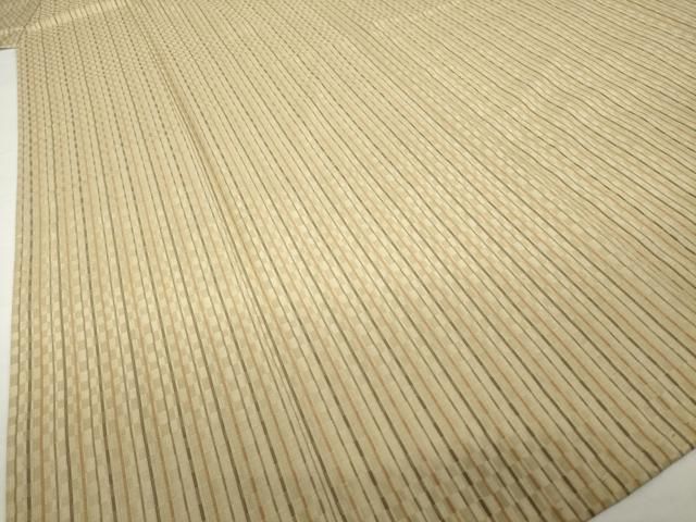 平和屋着物▽綾織路奈留　十六代助左衛門　紬　単衣　縞　反端付き　正絹　逸品　AABG9254ck 平和屋着物▽綾織路奈留 十六代助左衛門 紬 単衣 縞 反端付き 正絹