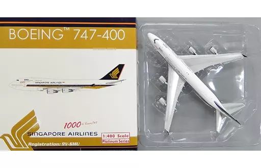 中古】ミニカー 1/400 SINGAPORE AIRLINES BOEING 747-400 #9V-SMU