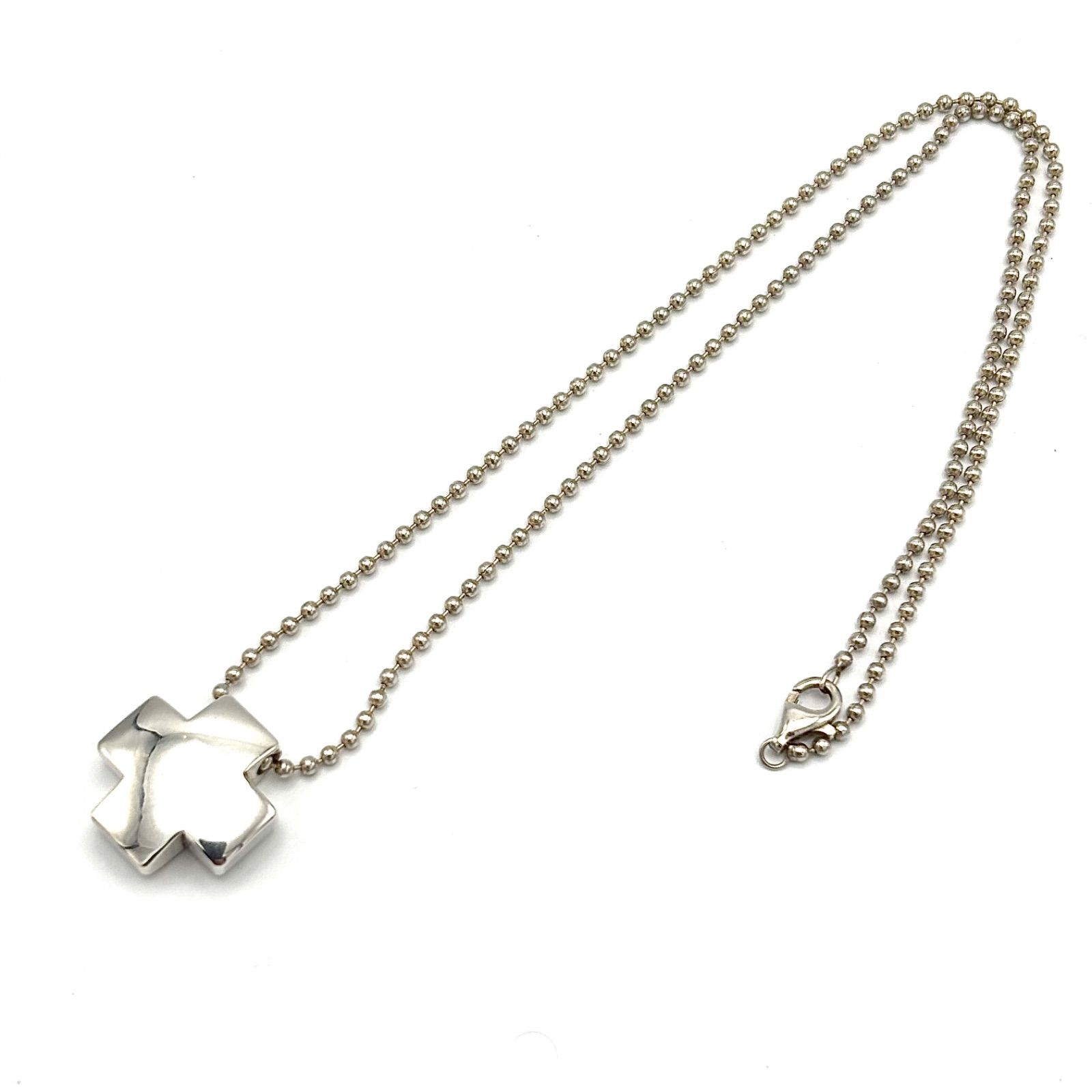 Tiffany&Co. ティファニー ローマンクロス ネックレス ボールチェーン 