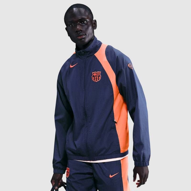 【送料無料・匿名配送】Nike ナイキ FCバルセロナ 25/26 T90 ジャケット 紺 ネイビー 橙 オレンジ 新品 正規品 並行輸入 日本未発売