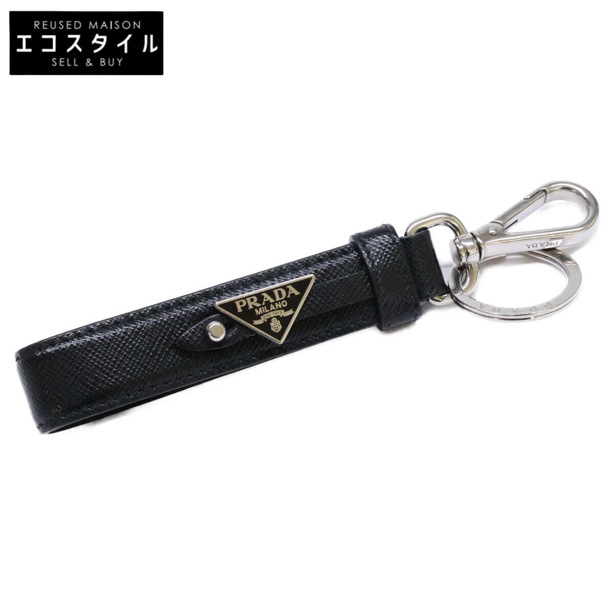 PRADA プラダ サフィアーノレザー キーチェーン - メルカリ