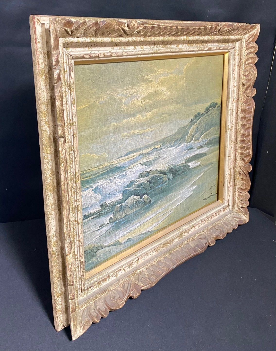 アートフレーム F10号 額縁 ブラウン 木製 アンティーク 油彩額縁