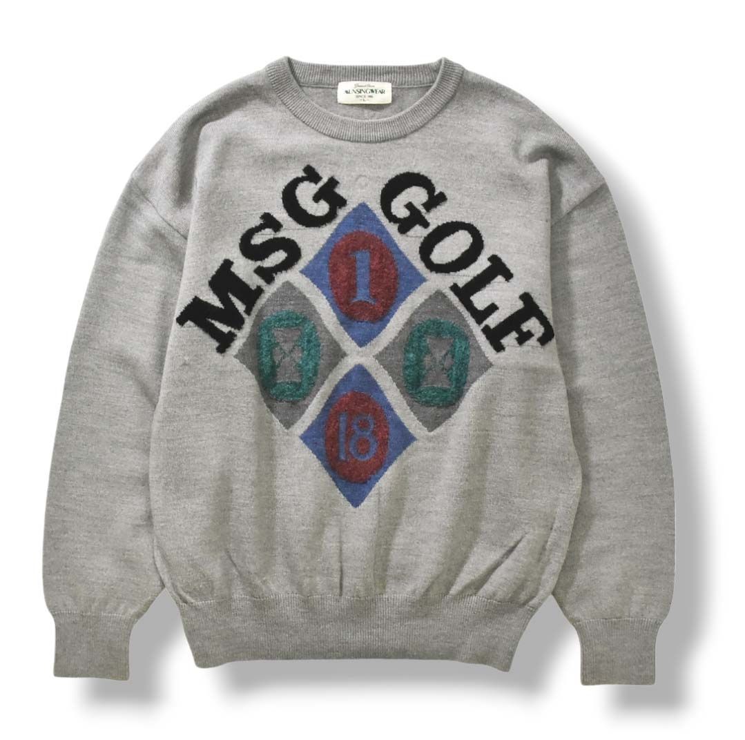 90sヴィンテージ マンシングウェア Munsingwear ビッグロゴ クルー