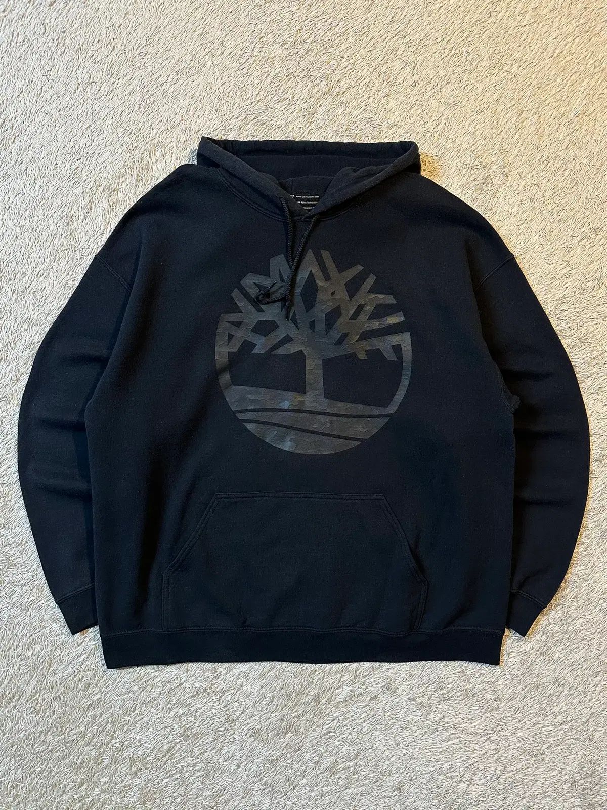 XL ティンバーランド TIMBERLAND カモフラ ビックロゴ フードTシャツ 