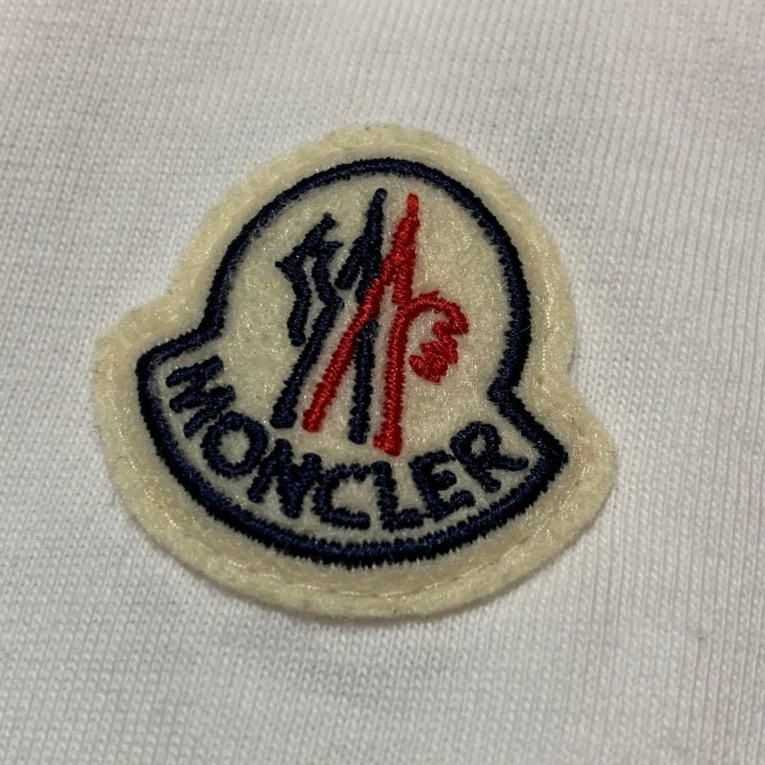 MONCLER ペイント 刺繍 ホワイト M Tシャツ 4S412 - メルカリ