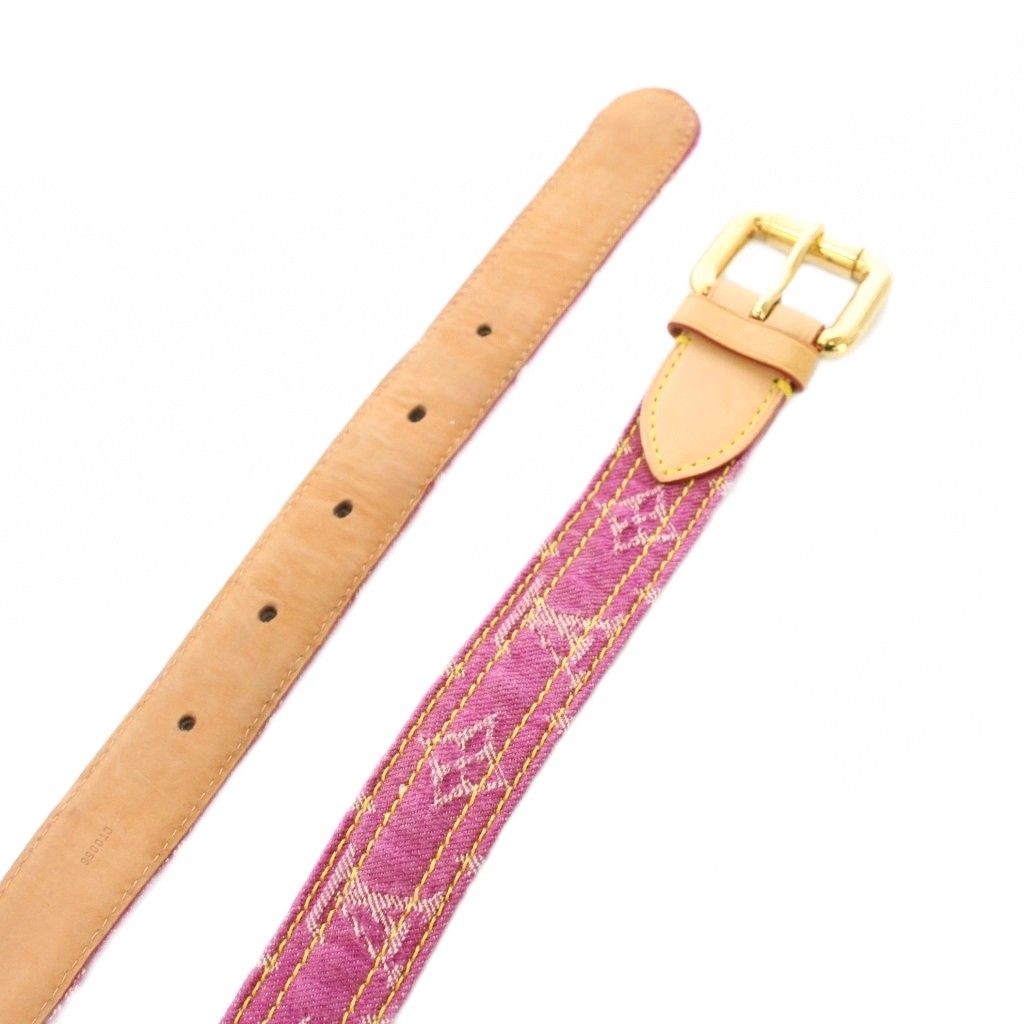 ルイヴィトン LOUIS VUITTON モノグラム デニム サンチュール ベルト