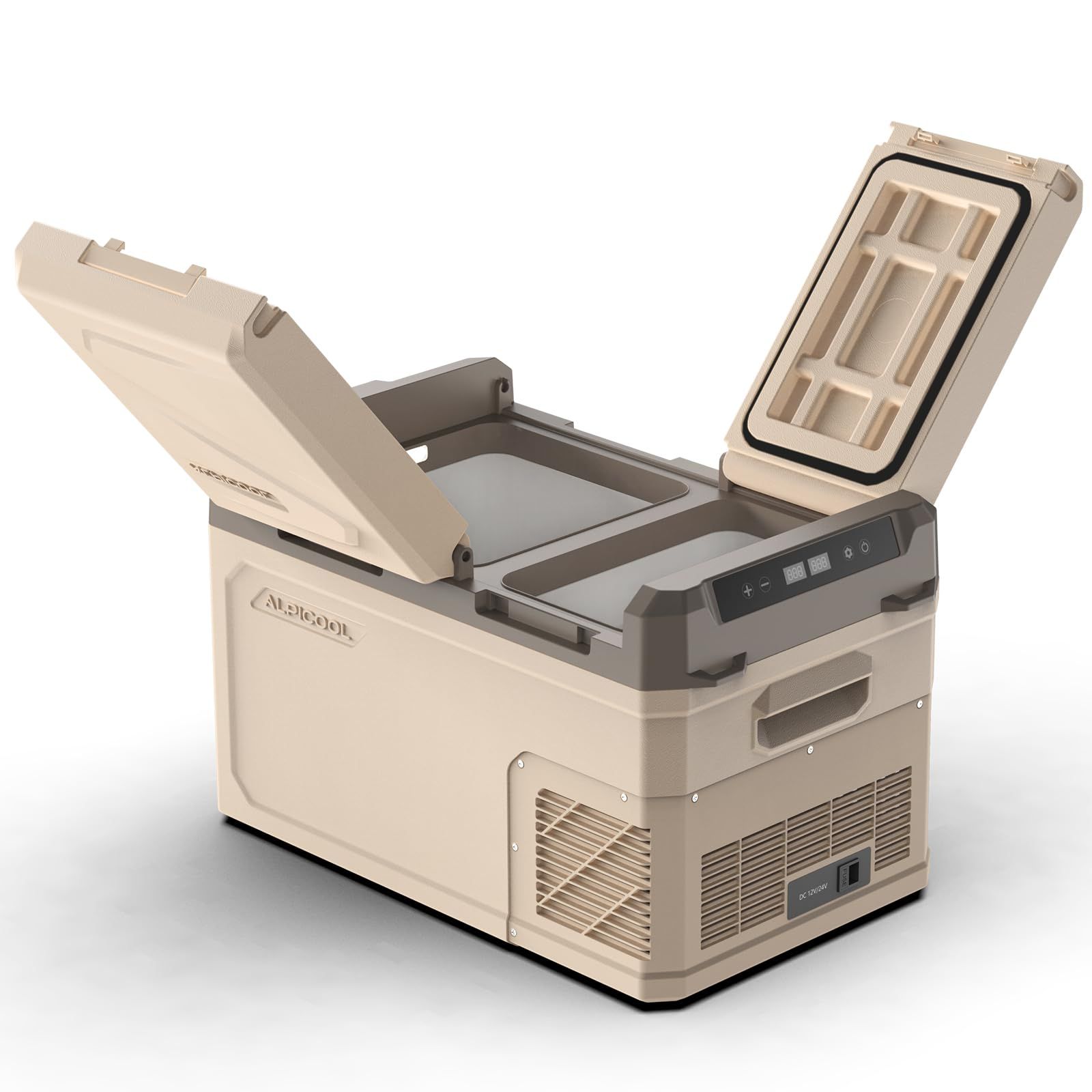 2026最新】Alpicool 車載冷蔵庫 2室 24L 独立温度制御 2フタ開き