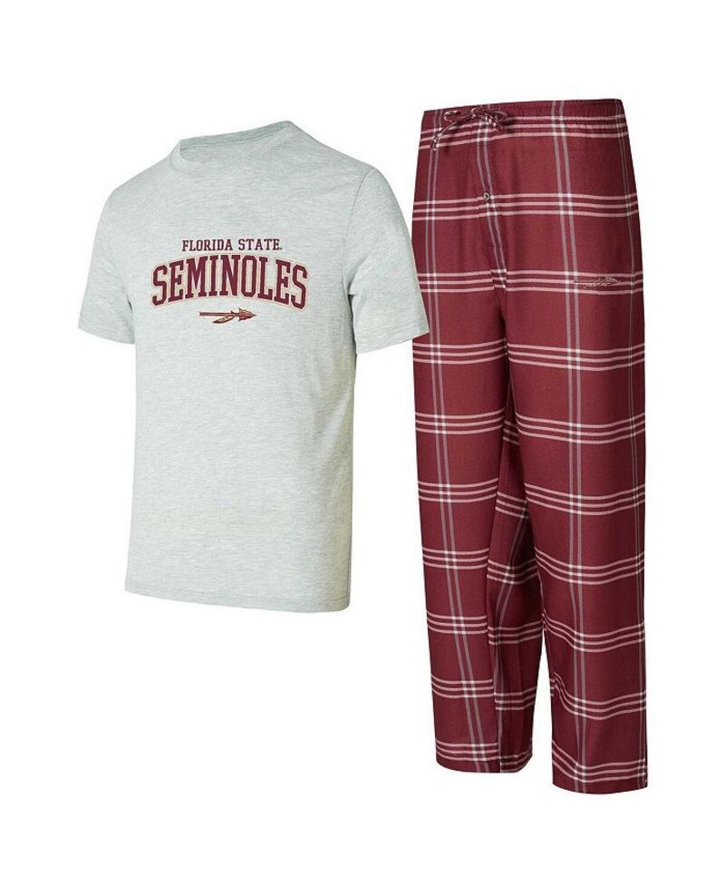 コンセプツ スポーツ メンズ トップス Tシャツ パンツ シャツ Concepts Sport Mens Florida State Seminoles TShirt Pants Sleep Set Garnet Gray グレー