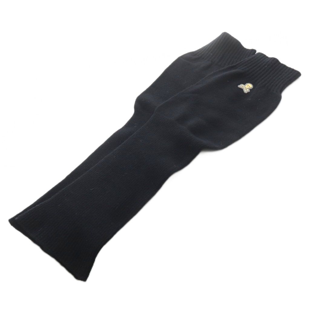 マーク＆ロナ MARK&LONA ウール混レッグウォーマー ニット 黒 - メルカリ