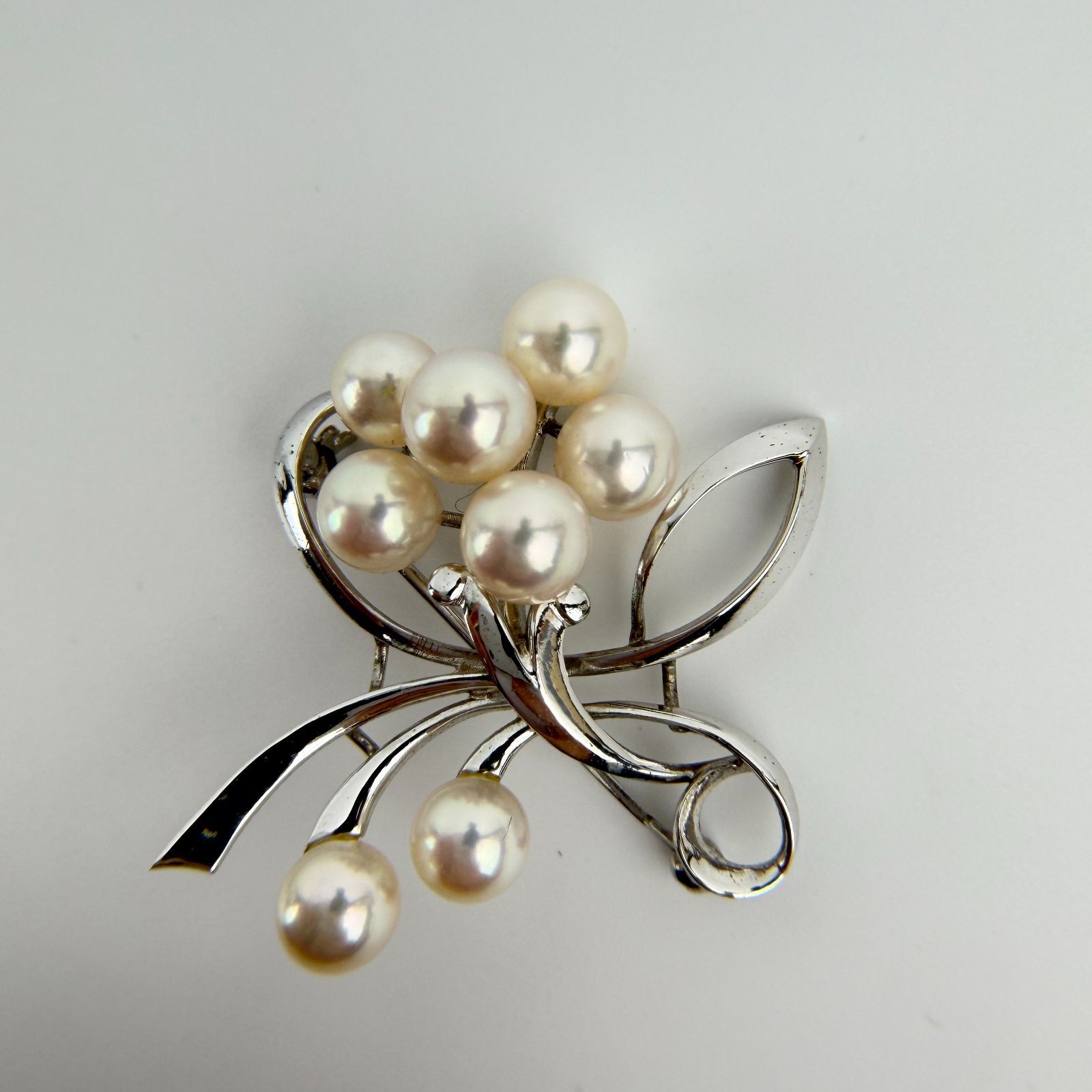 中古】MIKIMOTO ミキモト アクセサリー ブローチ パール シルバー