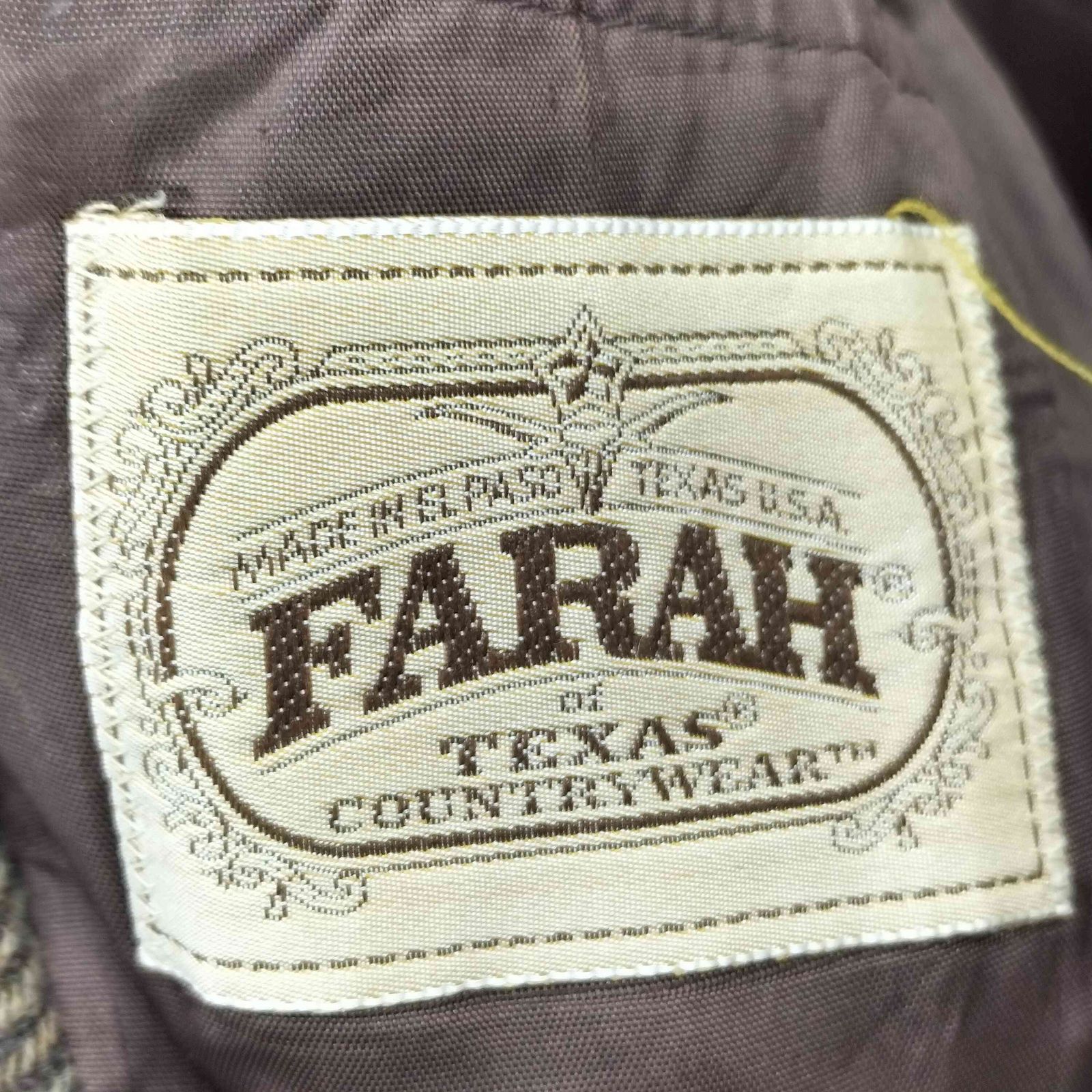 ファーラー FARAH 70~80s ウエスタンヨーク エルボーパッチ