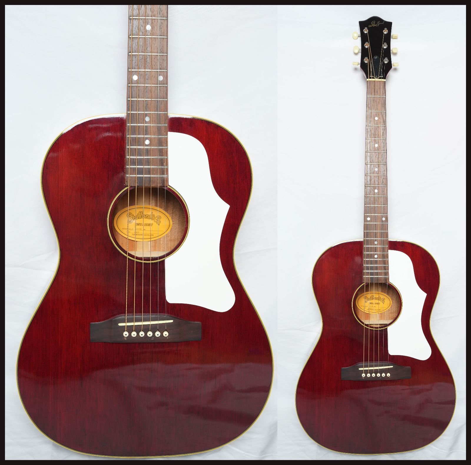 ☆Stafford☆SLG-360E-RED Gibson B-25コピー PU不良 コンパクトサイズ