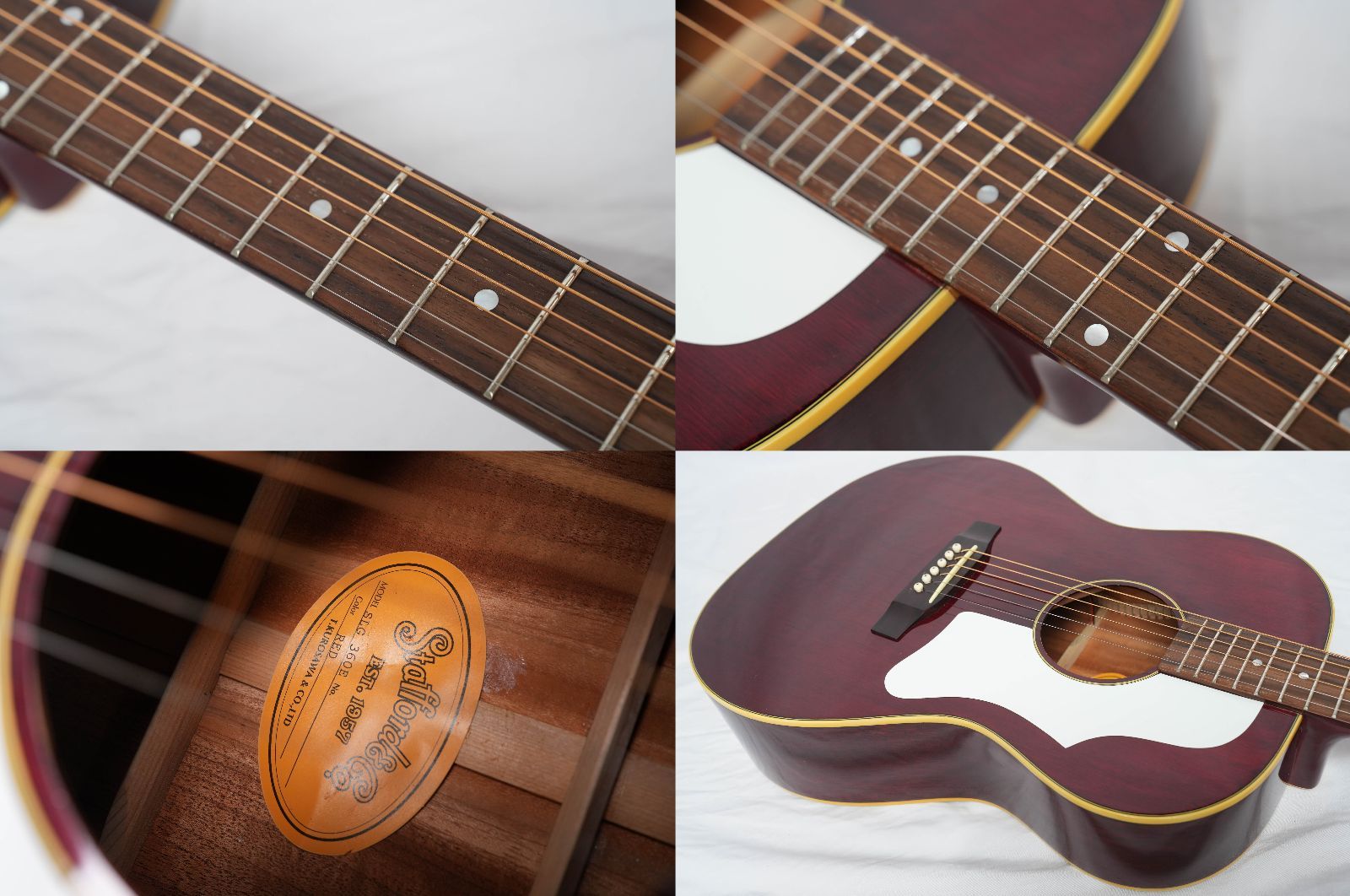 ☆Stafford☆SLG-360E-RED Gibson B-25コピー PU不良 コンパクトサイズ