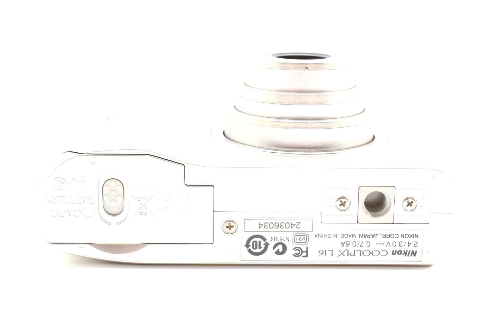 美品】 ニコン Nikon COOLPIX L16 シルバー SDカード付き - メルカリ