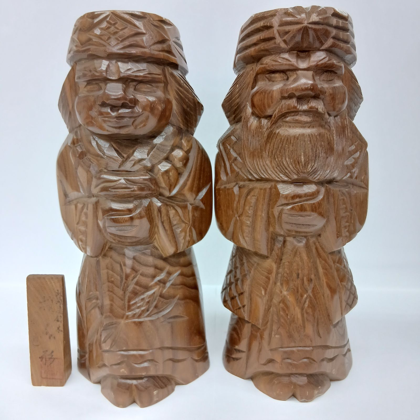 ✨掘り出し物✨ 北海道 民芸品 アイヌ工芸 木彫り ニポポ人形 29cm