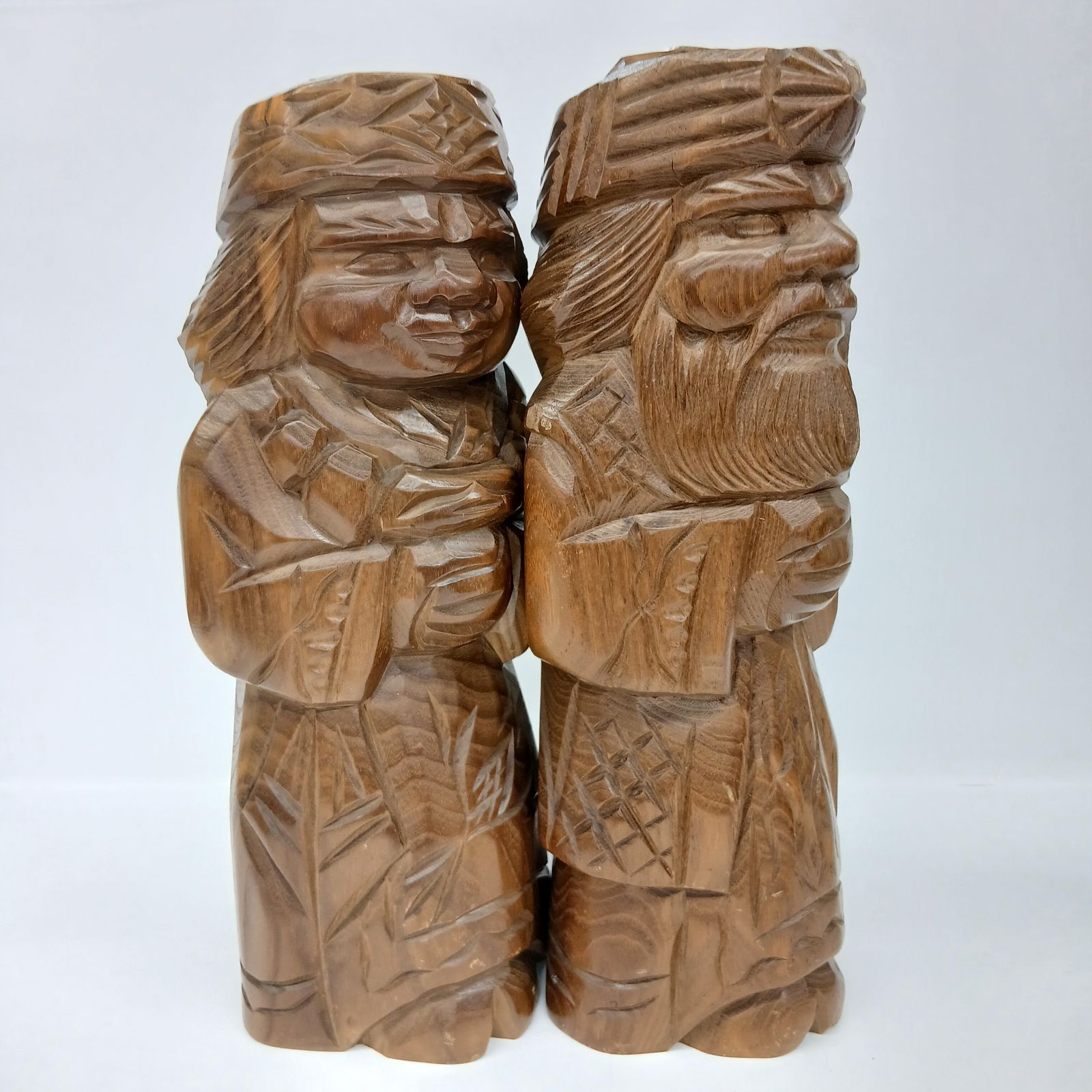 ✨掘り出し物✨ 北海道 民芸品 アイヌ工芸 木彫り ニポポ人形 29cm