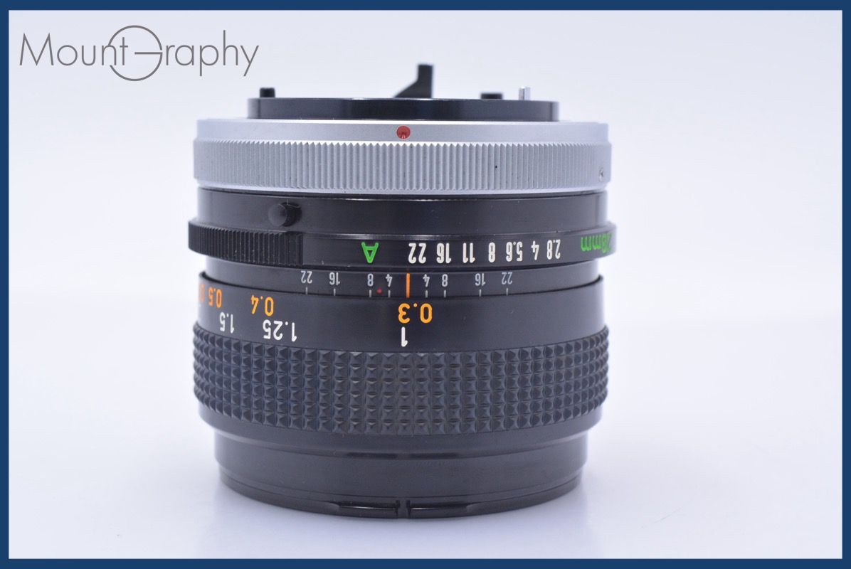 動作保証】 キヤノン Canon FD 28mm F2.8 S.C. 前後キャップ&レンズ