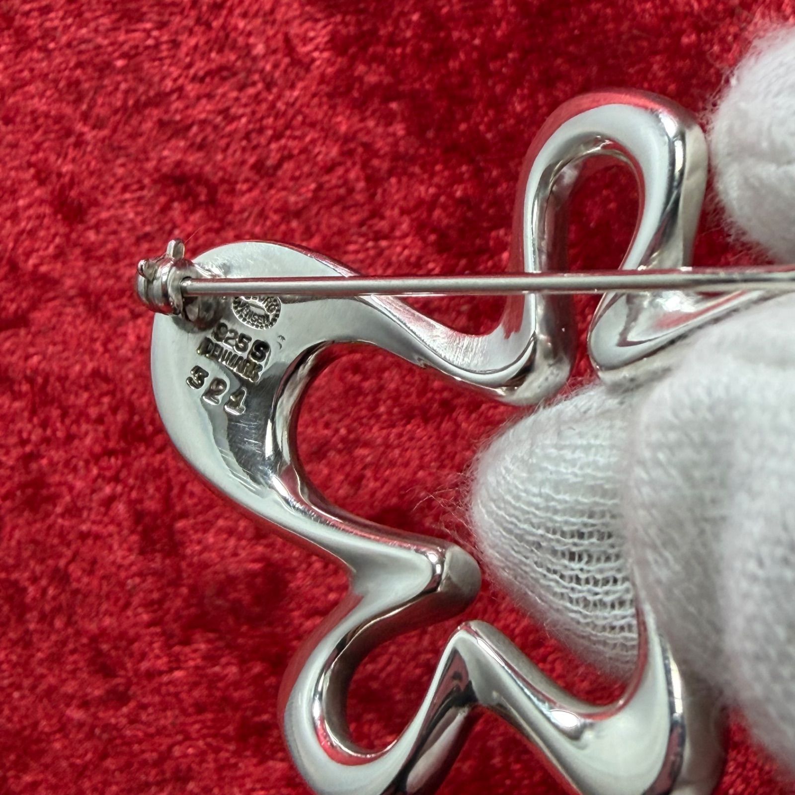 美品 ブローチ スプラッシュ ♯321 ジョージジェンセン/GEORG JENSEN