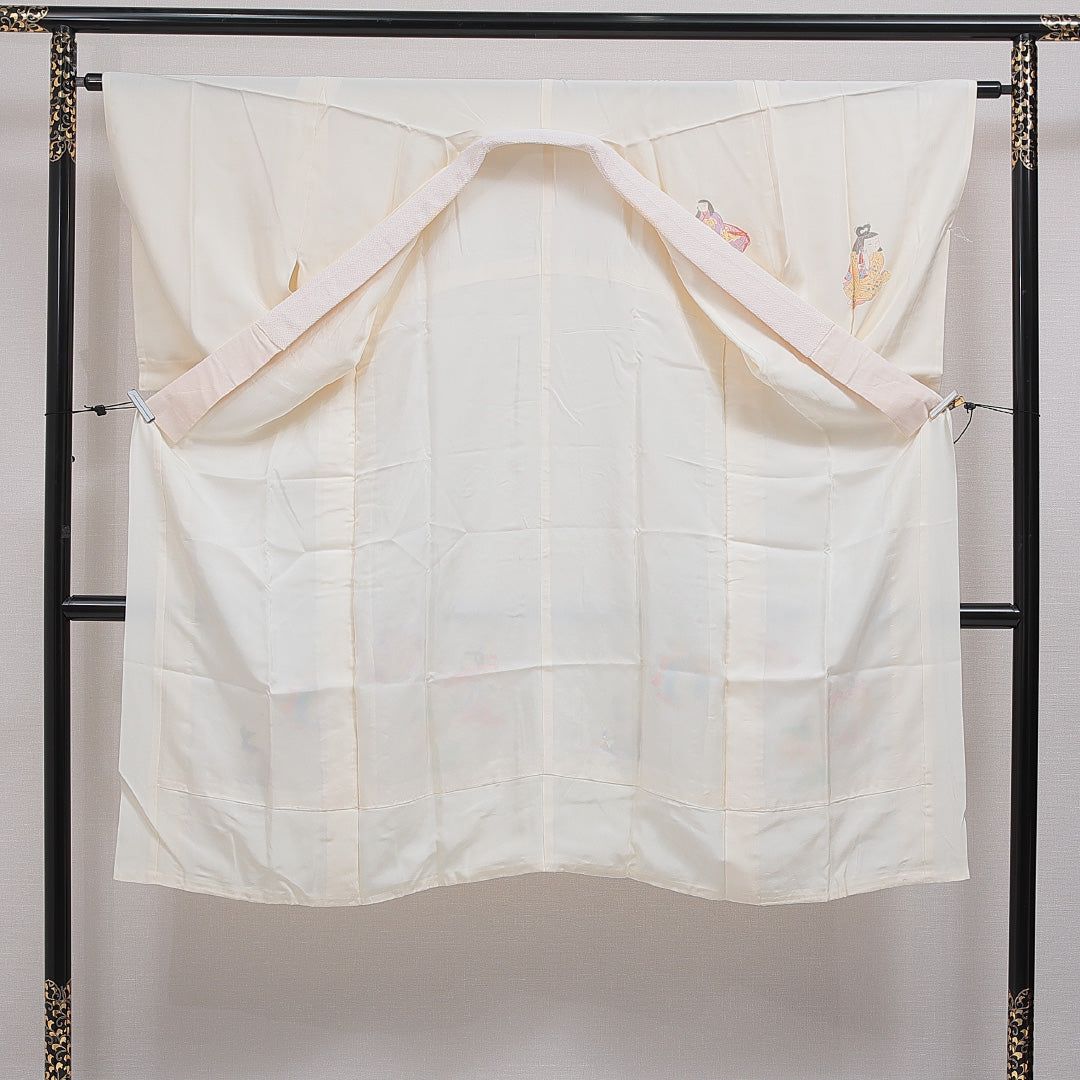 長襦袢 無双袖 身丈129cm 裄丈63cm 正絹 Aランク Lサイズ 人物