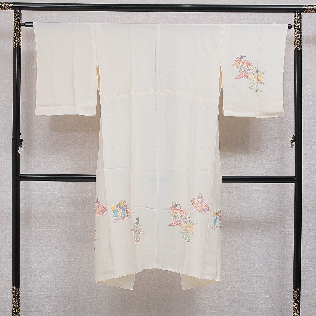 長襦袢 無双袖 身丈129cm 裄丈63cm 正絹 Aランク Lサイズ 人物