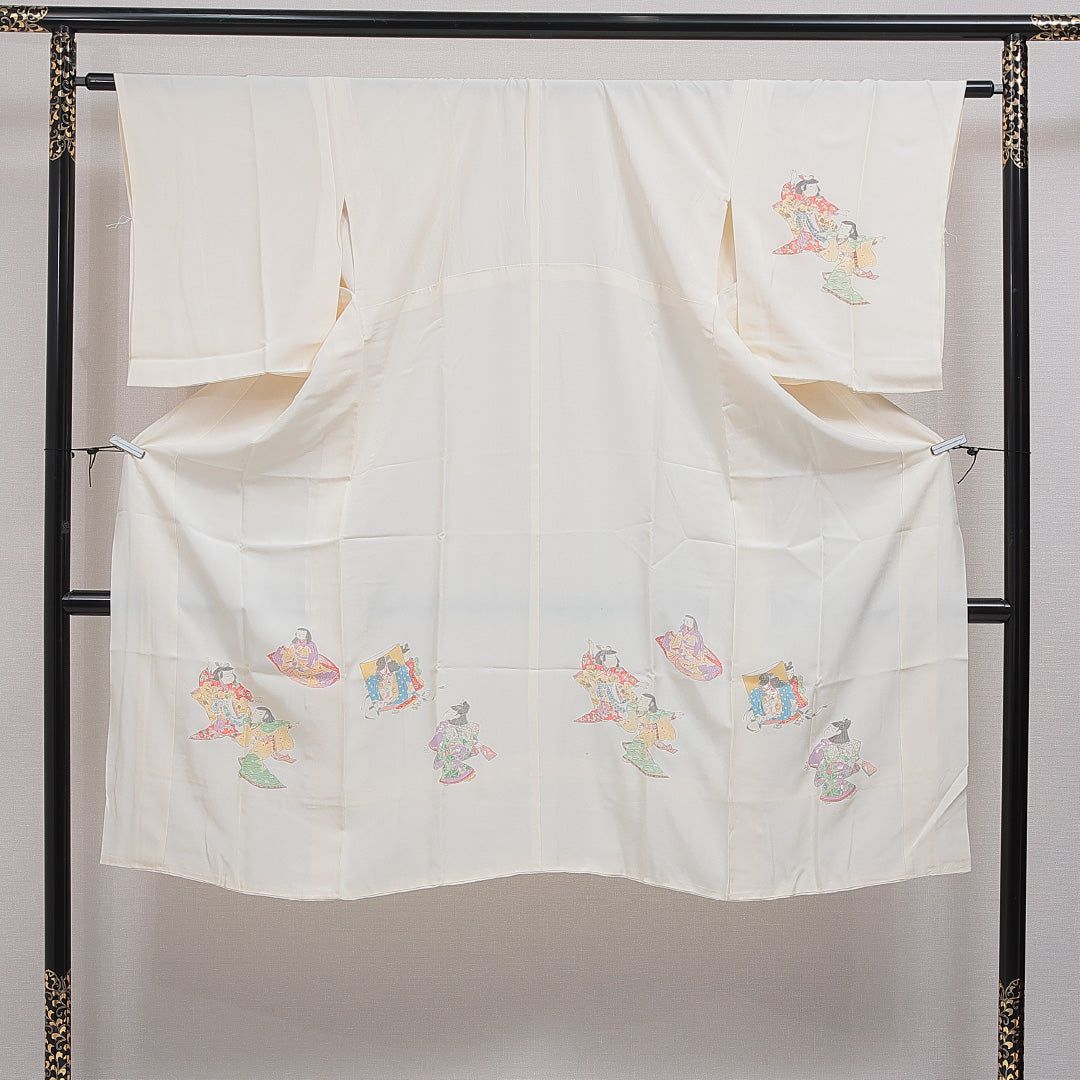 長襦袢 無双袖 身丈129cm 裄丈63cm 正絹 Aランク Lサイズ 人物