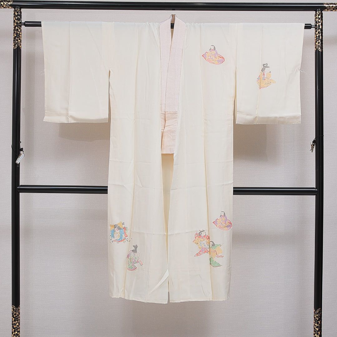 長襦袢 無双袖 身丈129cm 裄丈63cm 正絹 Aランク Lサイズ 人物