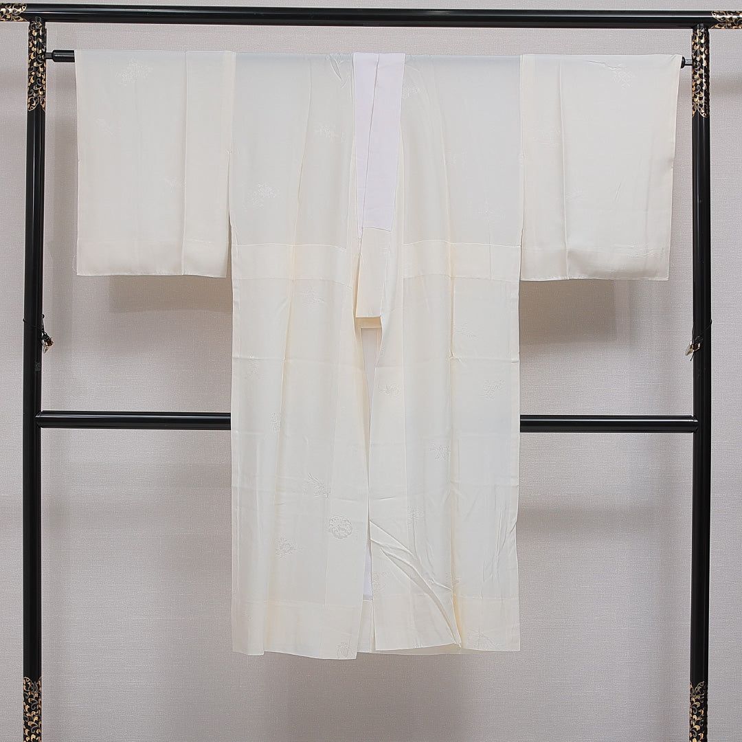 長襦袢 無双袖 身丈128cm 裄丈66cm 正絹 Aランク Lサイズ 牡丹