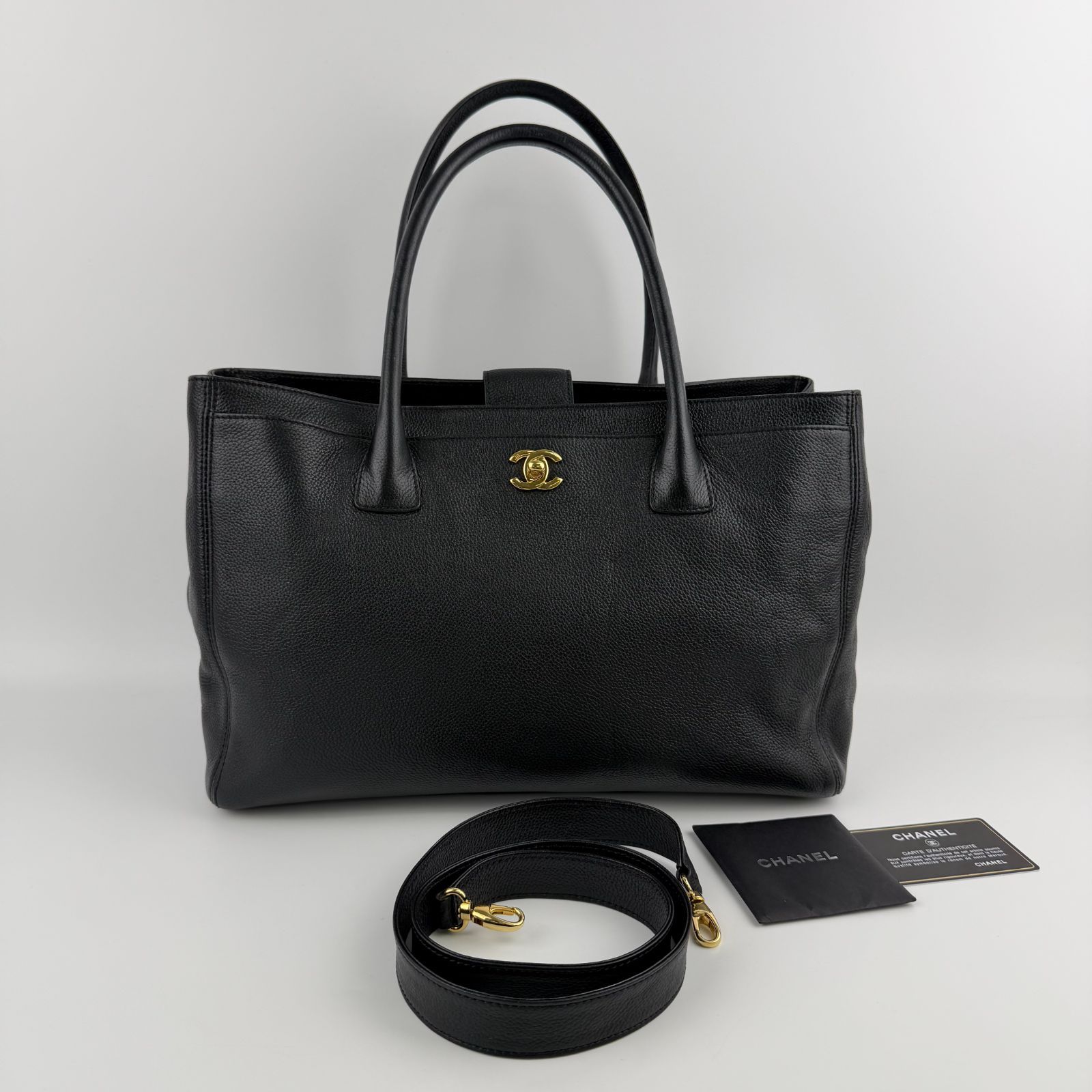 中古】CHANEL シャネル ココマーク エグゼクティブ トートバッグ