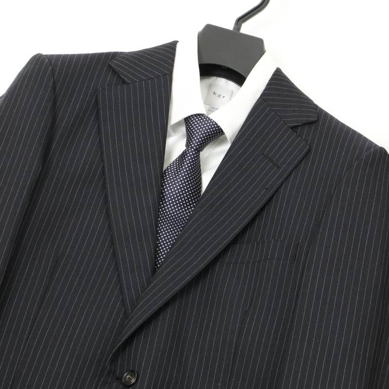 新品 ◇ HENRY POOLE ヘンリープール ストライプスーツ 日本製
