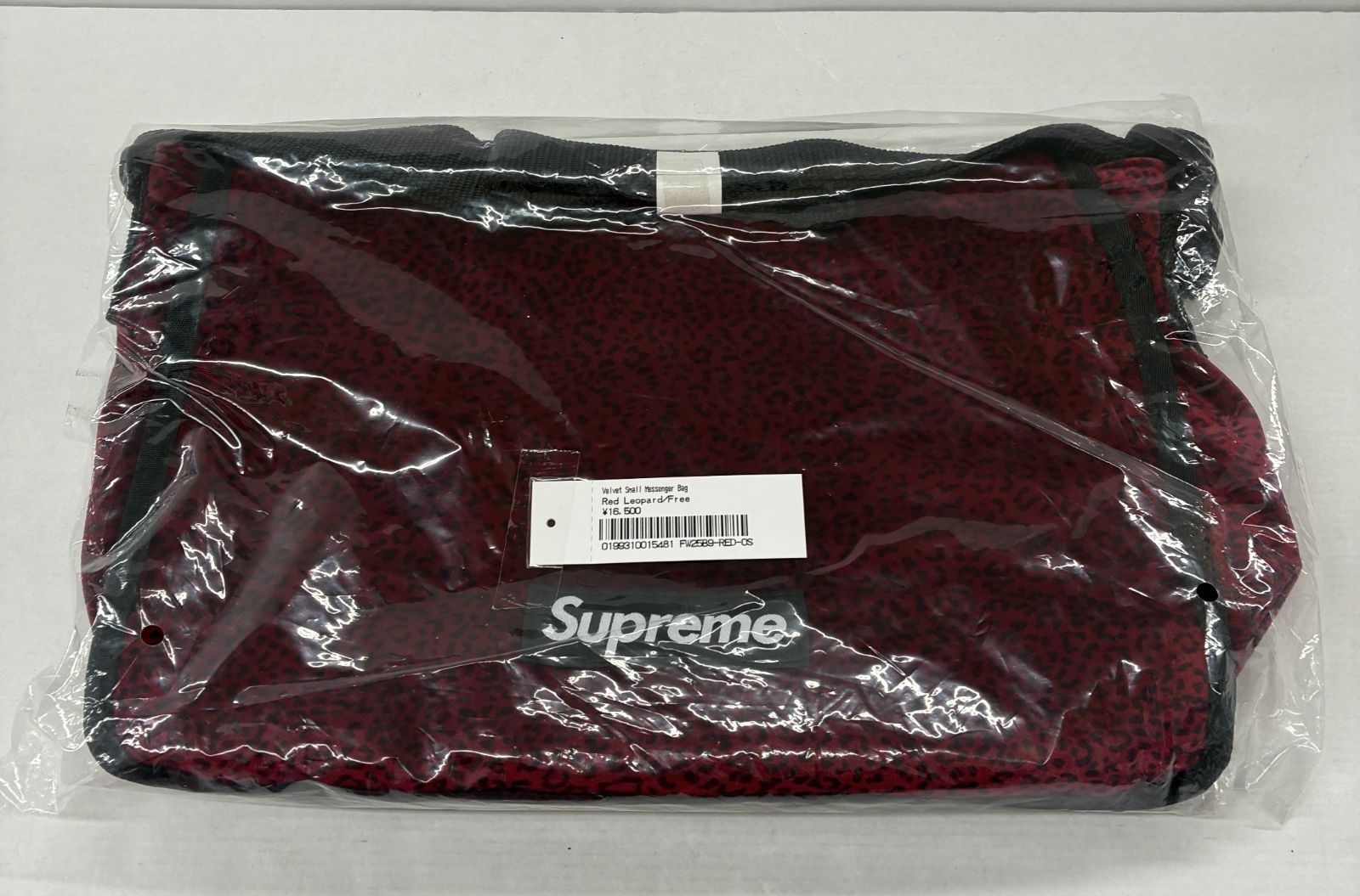 未使用 未開封 Supreme Velvet Small Messenger Bag Red Leopard 高さ