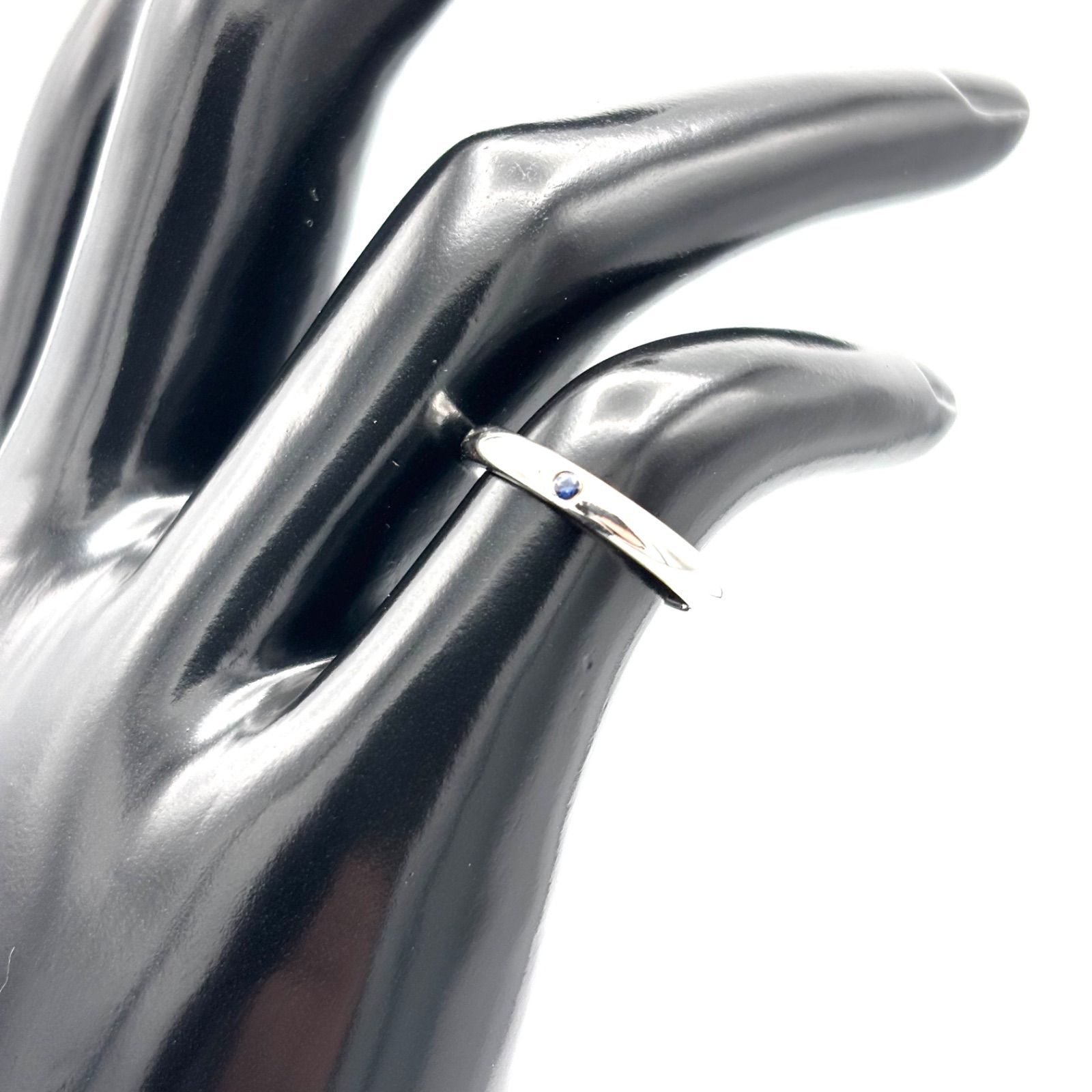 Tiffany&Co. ティファニー スタッキングバンド サファイア リング 8号