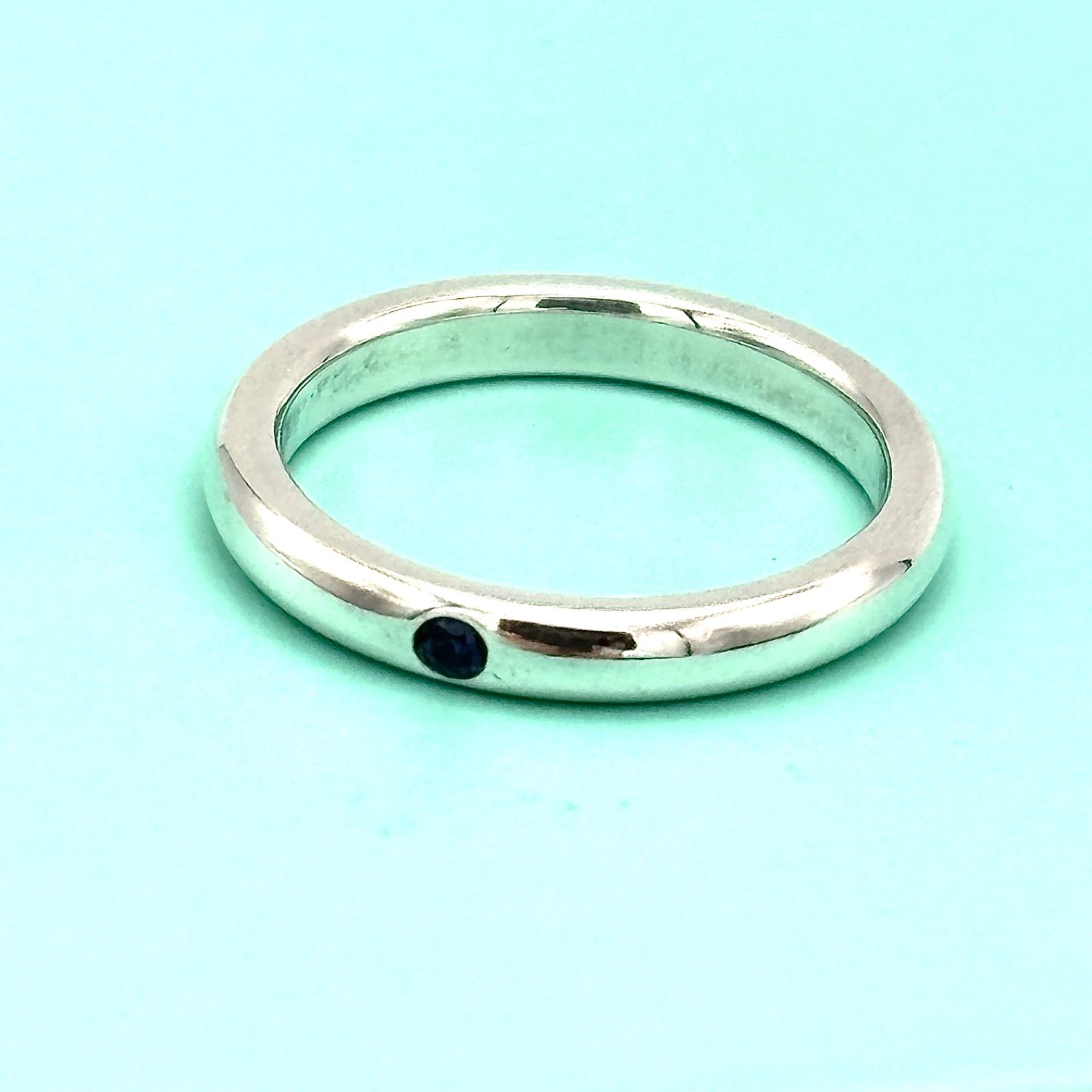 Tiffany&Co. ティファニー スタッキングバンド サファイア リング 8号