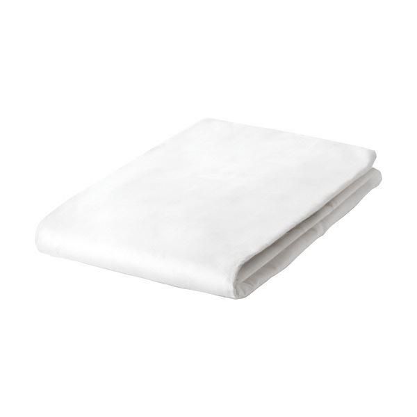 （まとめ）平シーツ フラットシーツ 137×260cm ホワイト 1枚 〔×5セット〕