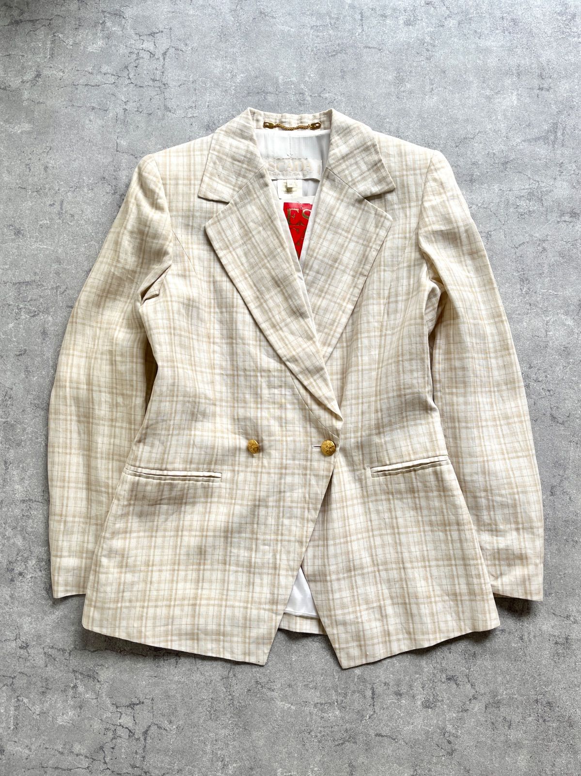 90's ESCADA linen jacket made in Germany - メルカリ