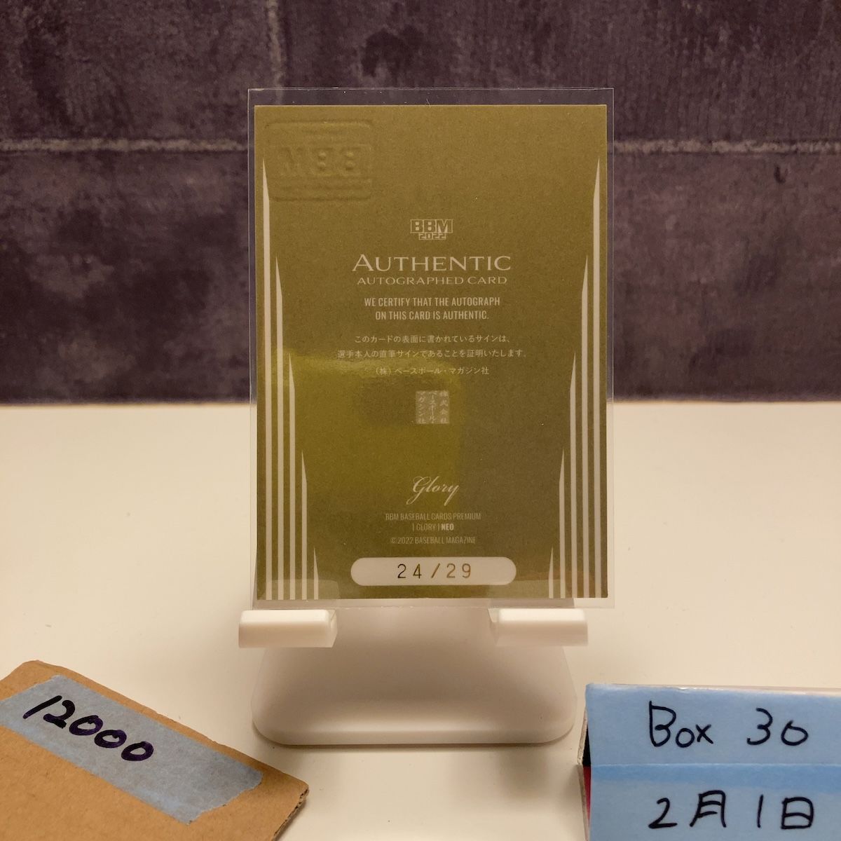 杉本裕太郎 BBM ⁄ 0 ミントモール MINT オリックス オリックス