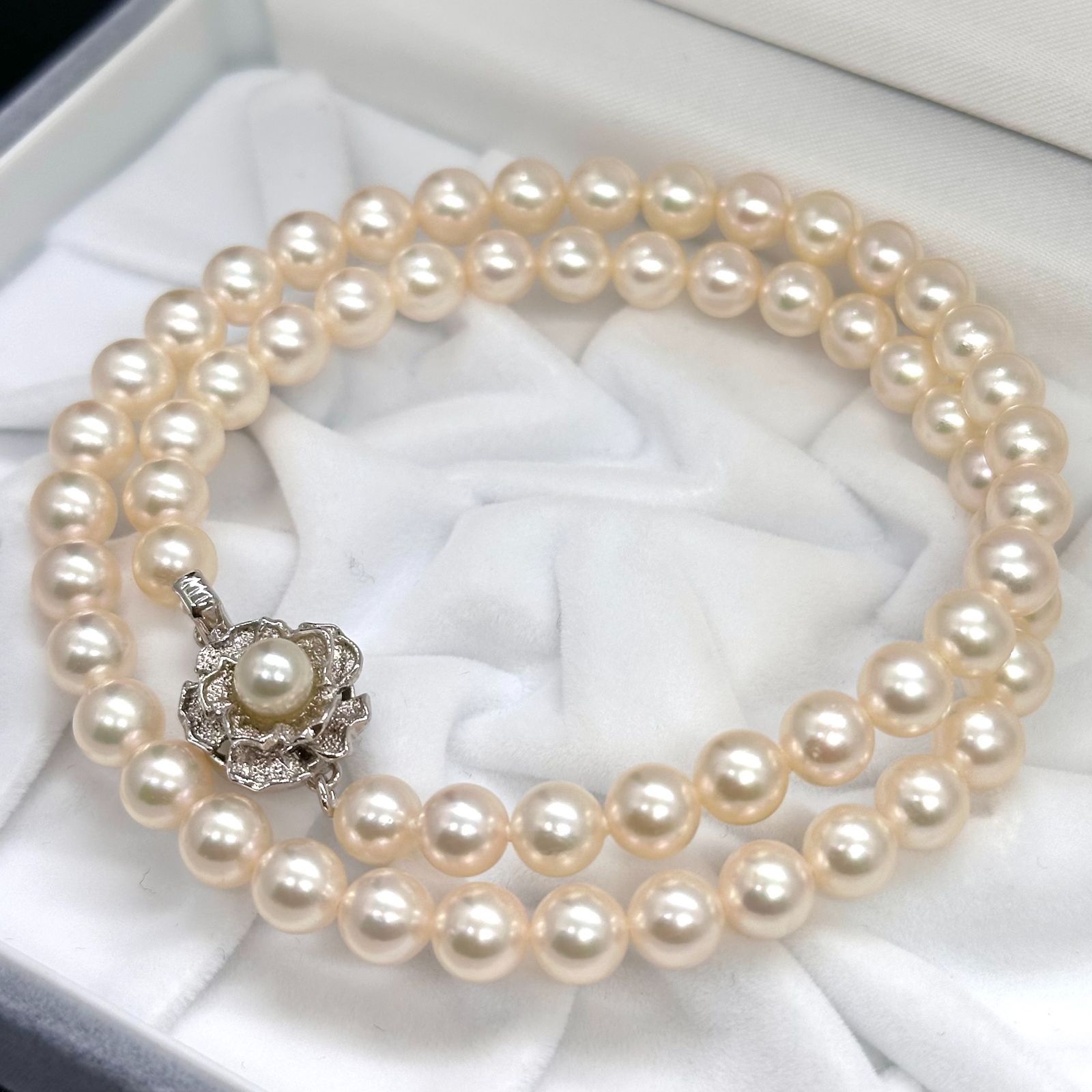 テリ艶✨美品】 あこや真珠 ネックレス 6.5-7.0 パール アコヤ 本真珠 