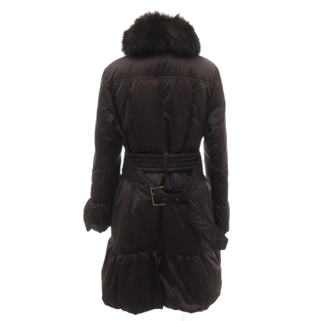 エポカ EPOCA ロングダウンコート フォックスファー襟 フリル袖 ベルト