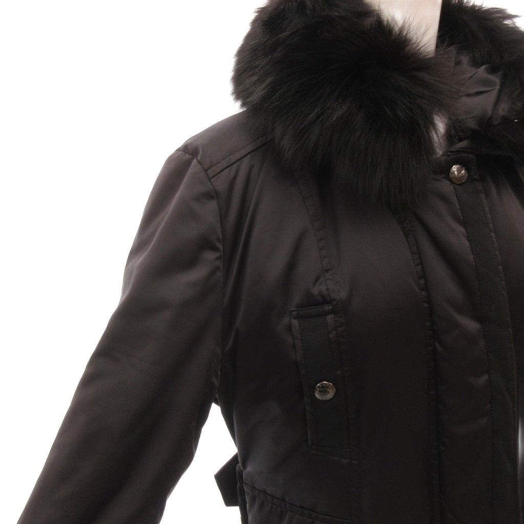 エポカ EPOCA ロングダウンコート フォックスファー襟 フリル袖 ベルト