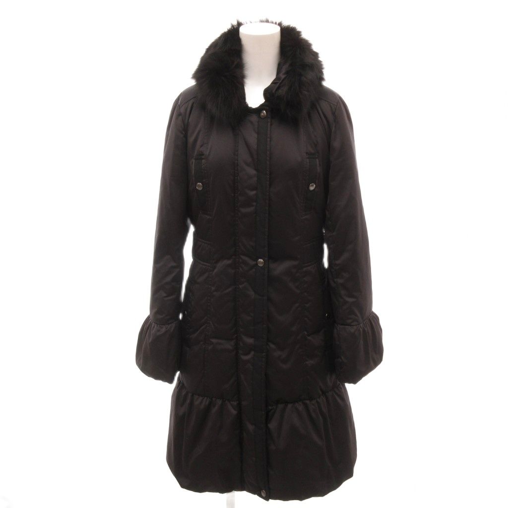 エポカ EPOCA ロングダウンコート フォックスファー襟 フリル袖 ベルト