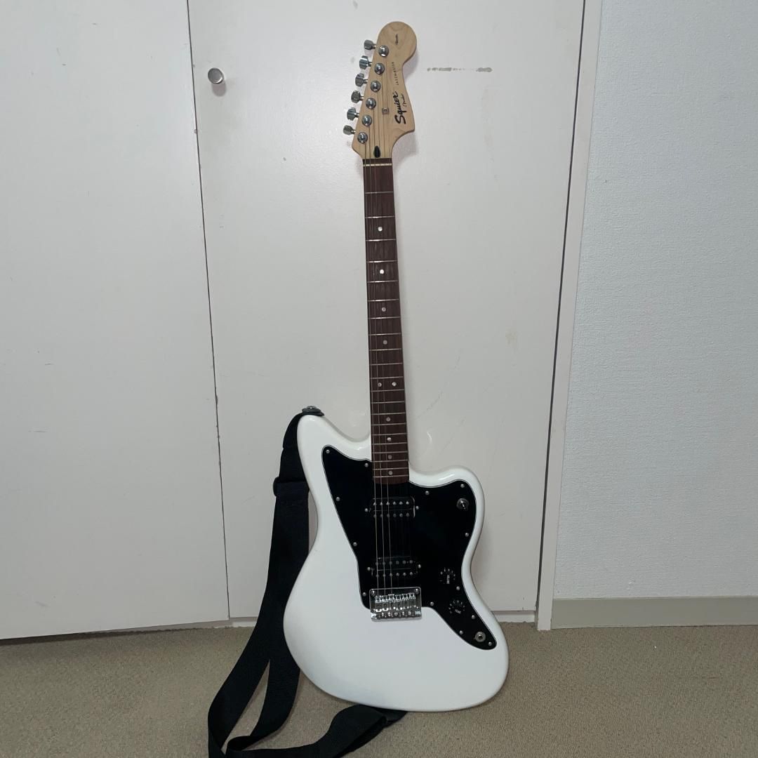 美品 Squier Jazzmaster スクワイヤー ジャズマスター ホワイト - メルカリ