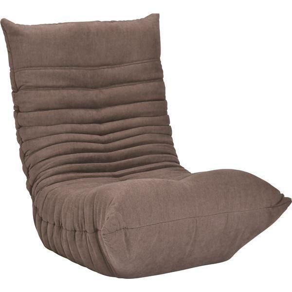 ソファ リクライニングソファー 座椅子 幅77cm ファブリック スチール ウレタン 1人掛け ブラウン BR 完成品