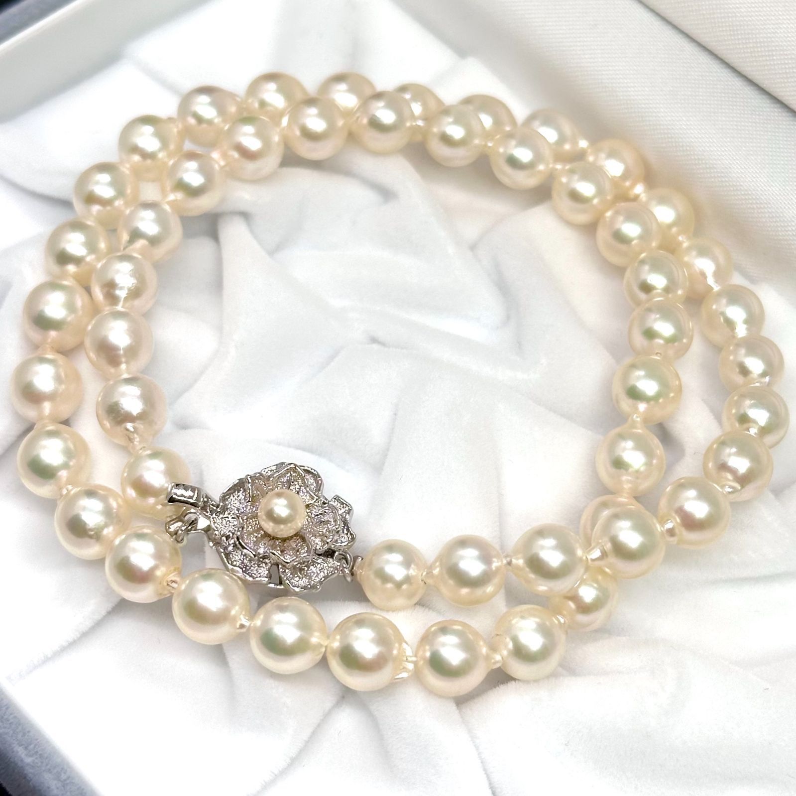 極美品✨テリ良】 あこや真珠 7.0-7.4 バロックパール ネックレス