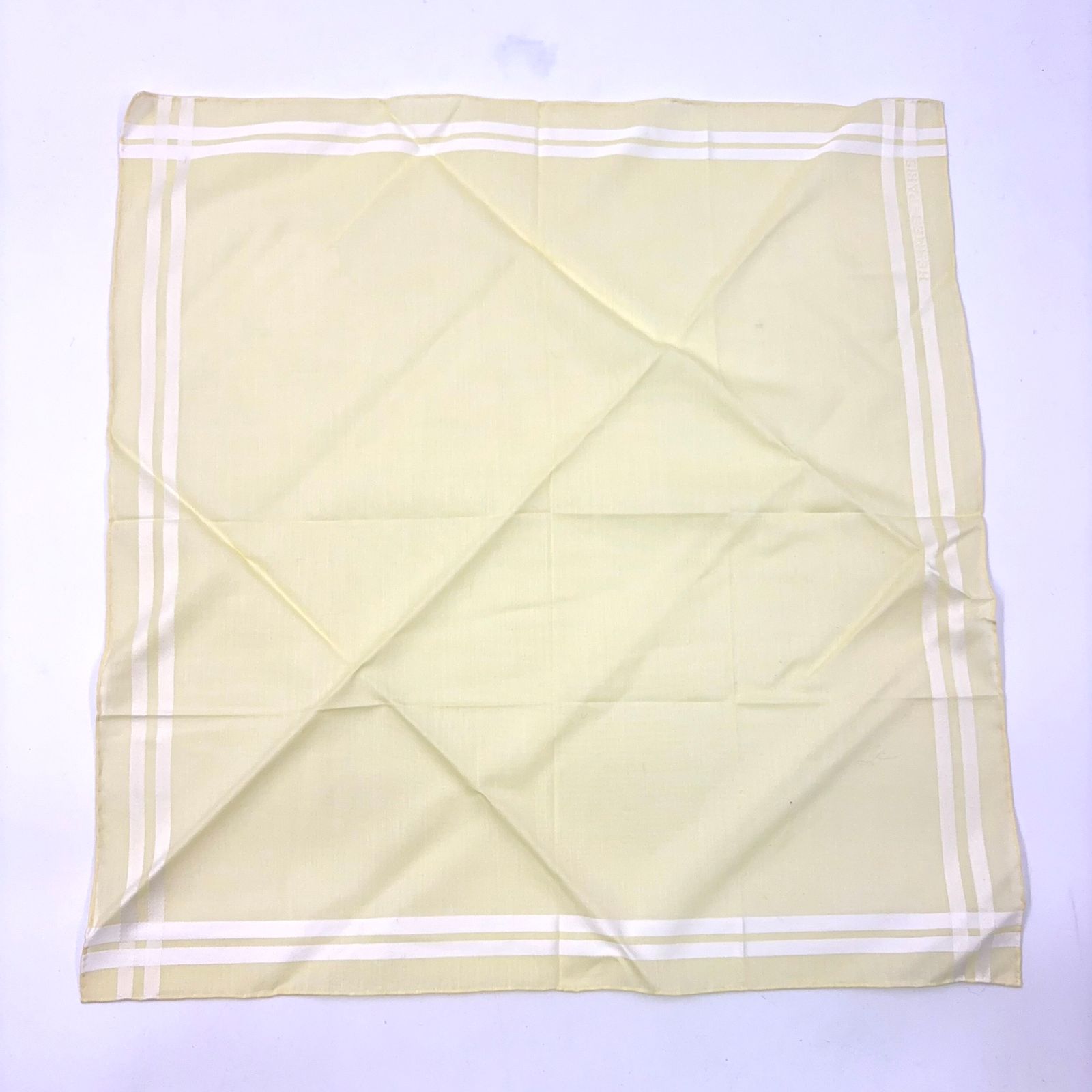 HERMES ハンカチ コットン イエロー スカーフ - メルカリ