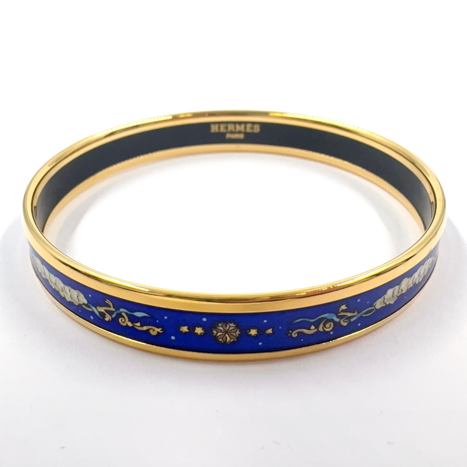HERMES エマイユ バングル GP×エナメル ゴールド×ブルー - メルカリ